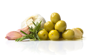 torremar manzanilla olives with garlic and rosemary