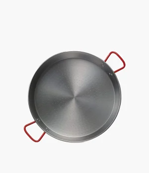 polished steel paella pan 42 cm 5 ppl